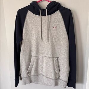 Hollister Gray and Navy Hoodie